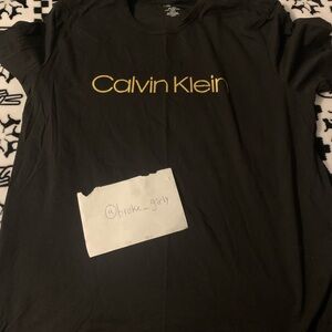 Calvin Klein Black T-Shirt with Gold Logo